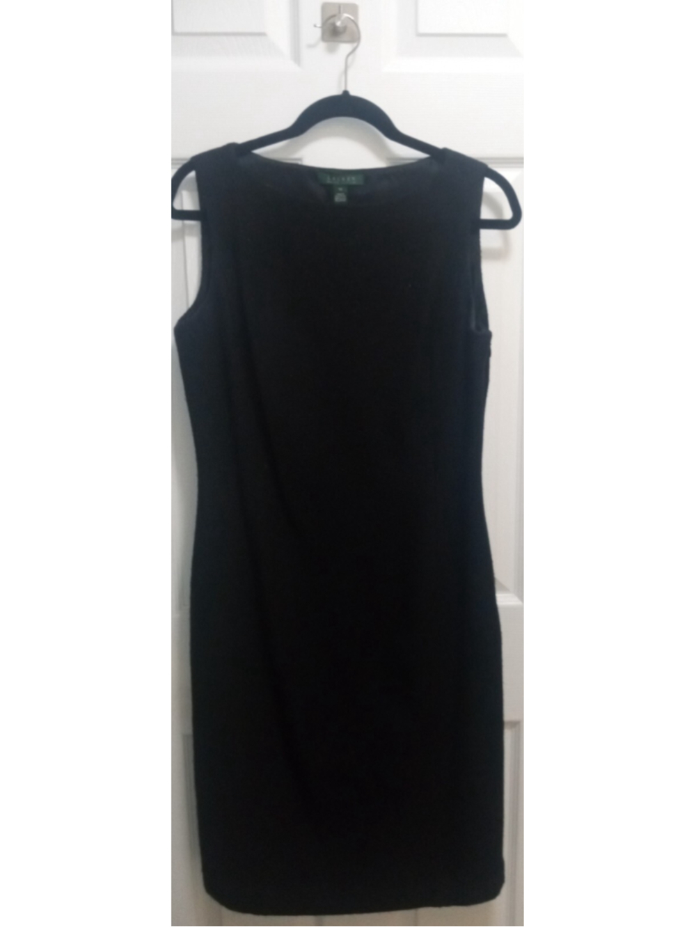 Lauren Ralph Lauren Dress Womens Sz 10 Black Sleeveless Wool Elegant lined Vtg